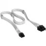 Corsair premium w oplocie 6+2-Pin-kabel PCIe, do zasilacza Type-5 - Biały
