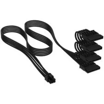 Corsair premium w oplocie 4x SATA-Power kabel, do zasilacza Type-5 - czarny