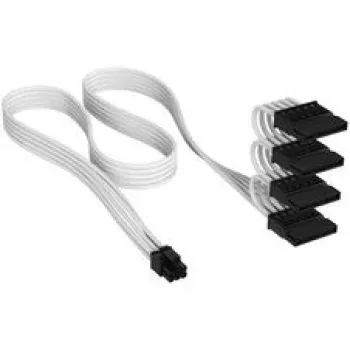 Corsair premium w oplocie 4x kabel zasilający SATA, do zasilacza Type-5 - Biały