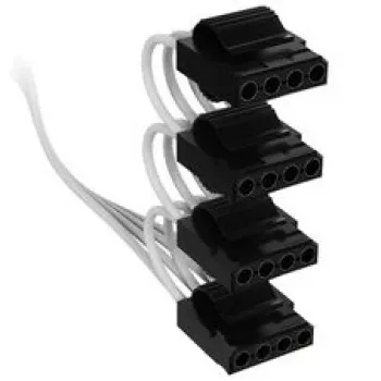 Corsair premium w oplocie 4x 4-Pin-Molex-Cable, do zasilacza Type-5 - biały
