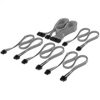 Zestaw kabli Corsair, Type 4, DC kabel Starter Kit, indywidualnie osłonięte - czarny / biały