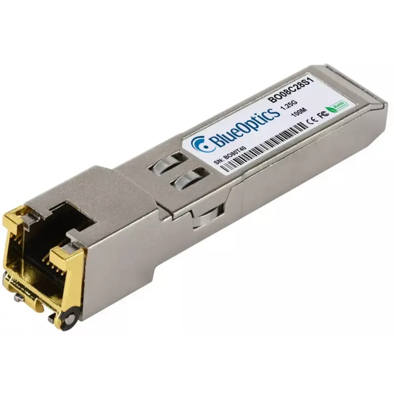 Moduł nadawczo-odbiorczy SFP miedź BlueOptics 61494-BO, 1× RJ45, 1250 Mbit/s, 100 m, kompatybilny z Lancom
