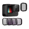 Zestaw filtrów fotograficznych Telesin ND8 ND16 ND32 CPL — 4-częściowy czarny zestaw