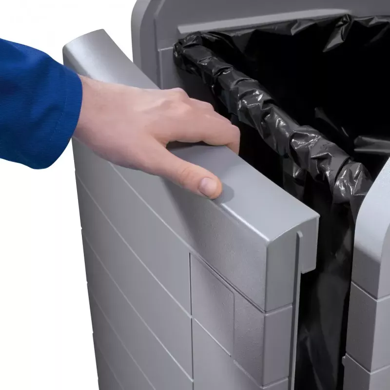 Kosz na odpady Hailo ProfiLine WSB Design Plus XXXL — prostokątny ABS szary, szerokość 500 mm, głębokość 470 mm, wysokość 110 mm