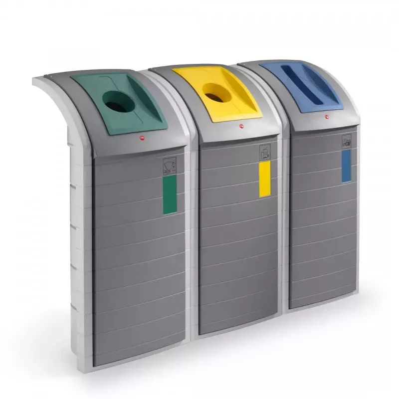 Kosz na odpady Hailo ProfiLine WSB Design Plus XXXL — prostokątny ABS szary, szerokość 500 mm, głębokość 470 mm, wysokość 110 mm