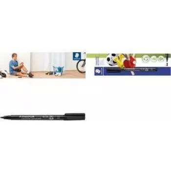 Flamaster Staedtler 314-9 BK-1 — trwały czarny marker, produkcja Niemcy