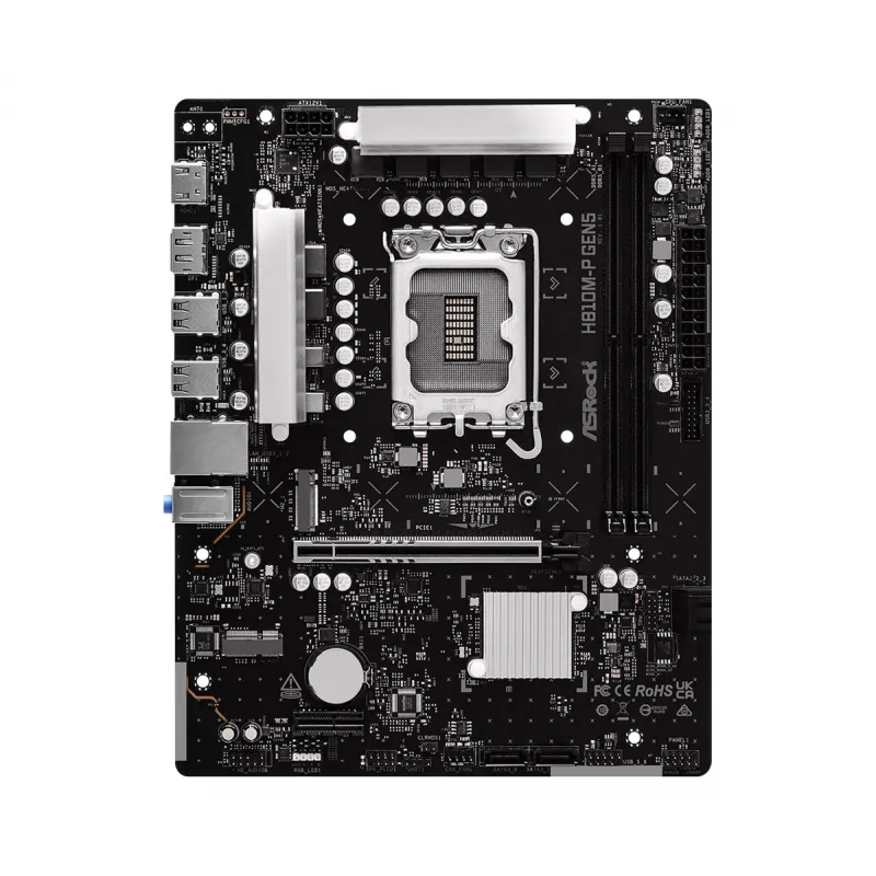 Płyta główna ASROCK H810M-P GEN5 — chipset H810, LGA 1700, mATX, obsługa DDR5