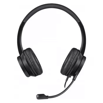 Słuchawki przewodowe z mikrofonem DEFENDER tune 150 — czarne, przewodowy zestaw słuchawkowy stereo