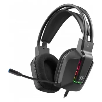 Przewodowy headset USB gamingowy DEFENDER GOTHIC RGB z mikrofonem, czarny