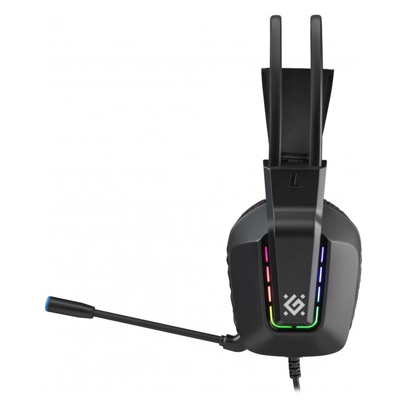 Przewodowy headset USB gamingowy DEFENDER GOTHIC RGB z mikrofonem, czarny
