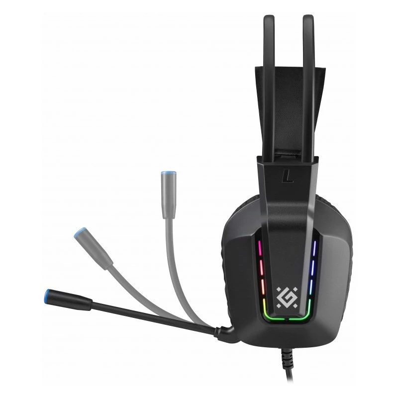 Przewodowy headset USB gamingowy DEFENDER GOTHIC RGB z mikrofonem, czarny