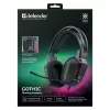Przewodowy headset USB gamingowy DEFENDER GOTHIC RGB z mikrofonem, czarny