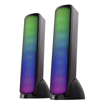 Głośniki komputerowe DEFENDER SKYPULSE 2.0, Bluetooth, USB, 10W, podświetlenie RGB