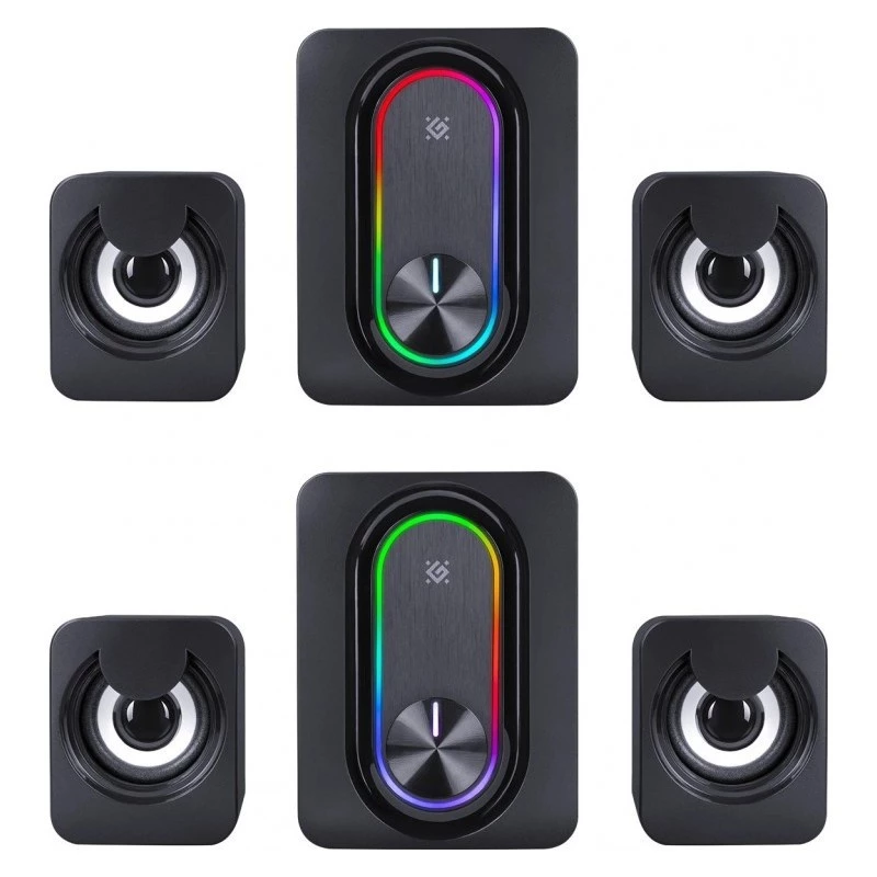 Głośniki komputerowe DEFENDER 2.1 G14 — 11 W, zasilanie USB, Bluetooth, podświetlenie LED RGB