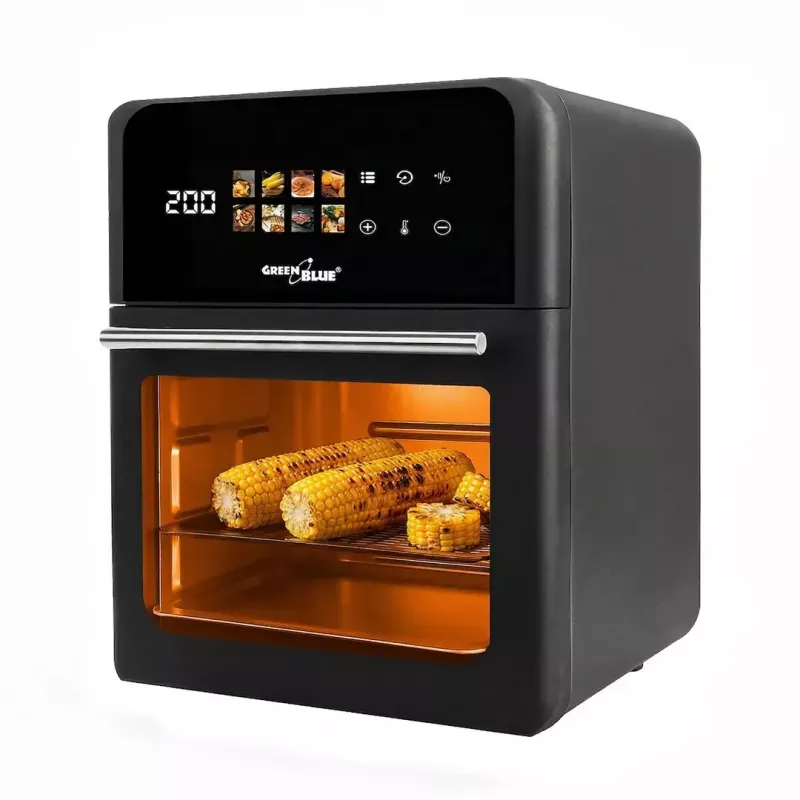Frytownica beztłuszczowa GreenBlue GB950 1800W, pojemność 10 l, 8 programów, panel dotykowy, timer, czarna