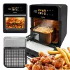 Frytownica beztłuszczowa GreenBlue GB950 1800W, pojemność 10 l, 8 programów, panel dotykowy, timer, czarna