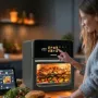 Frytownica beztłuszczowa GreenBlue GB950 1800W, pojemność 10 l, 8 programów, panel dotykowy, timer, czarna