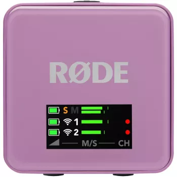 Bezprzewodowy mikrofon krawatowy Rode Wireless Go III liliowy 2.4 GHz kompaktowa konstrukcja