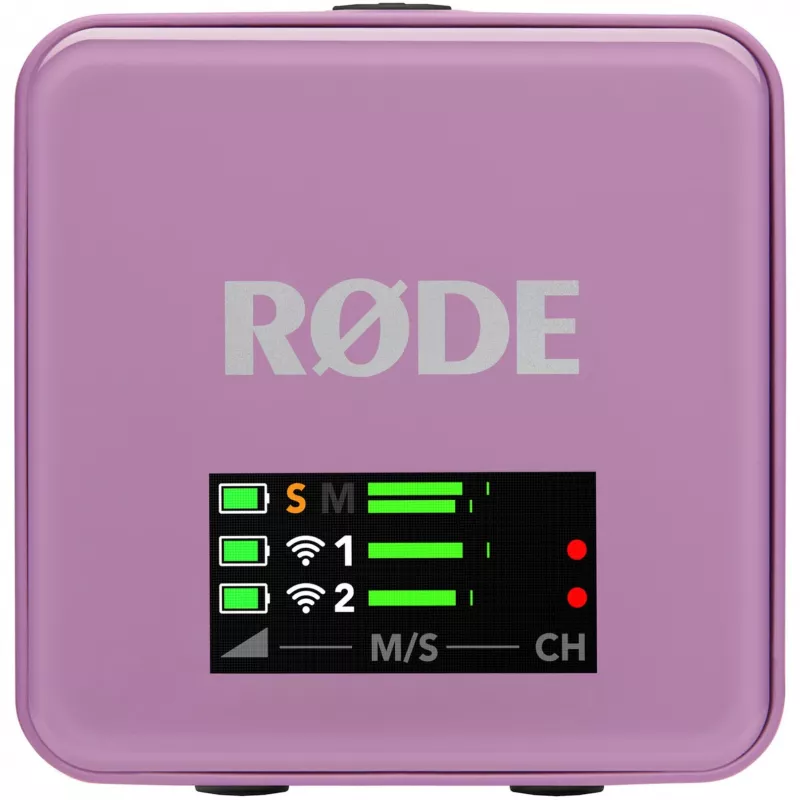 Bezprzewodowy mikrofon krawatowy Rode Wireless Go III liliowy 2.4 GHz kompaktowa konstrukcja