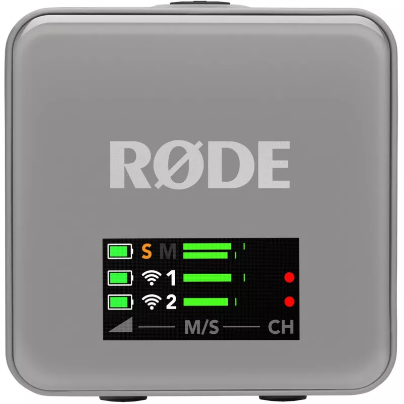 Mikrofon bezprzewodowy Rode Wireless GO III szary — kompaktowa konstrukcja, wbudowana bateria