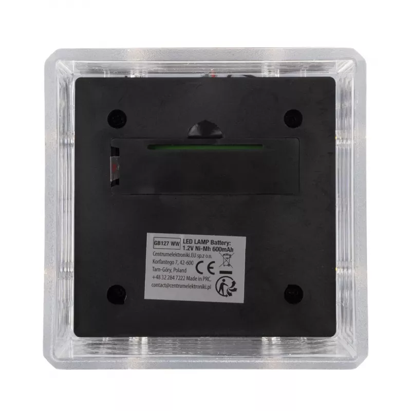 Solar LED Post Light GreenBlue GB127 WW — 3200K Neutral biały, obudowa kopertowa 80×80 mm, akumulator NiMH