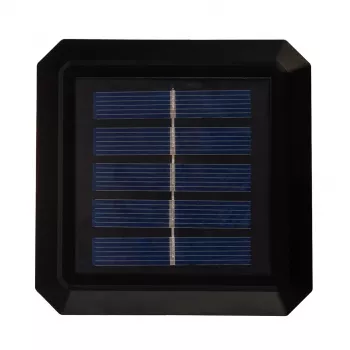 Słupkowa lampa solarna LED GreenBlue GB128 WW, 3200K neutralna biel, klosz kopertowy, 100x100mm, czarna