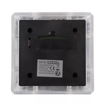 Słupkowa lampa solarna LED GreenBlue GB128 WW, 3200K neutralna biel, klosz kopertowy, 100x100mm, czarna