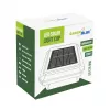 Słupkowa lampa solarna LED GreenBlue GB128 WW, 3200K neutralna biel, klosz kopertowy, 100x100mm, czarna