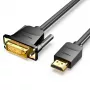 Kabel HDMI na DVI 2M/CZARNY Abfbh Vention