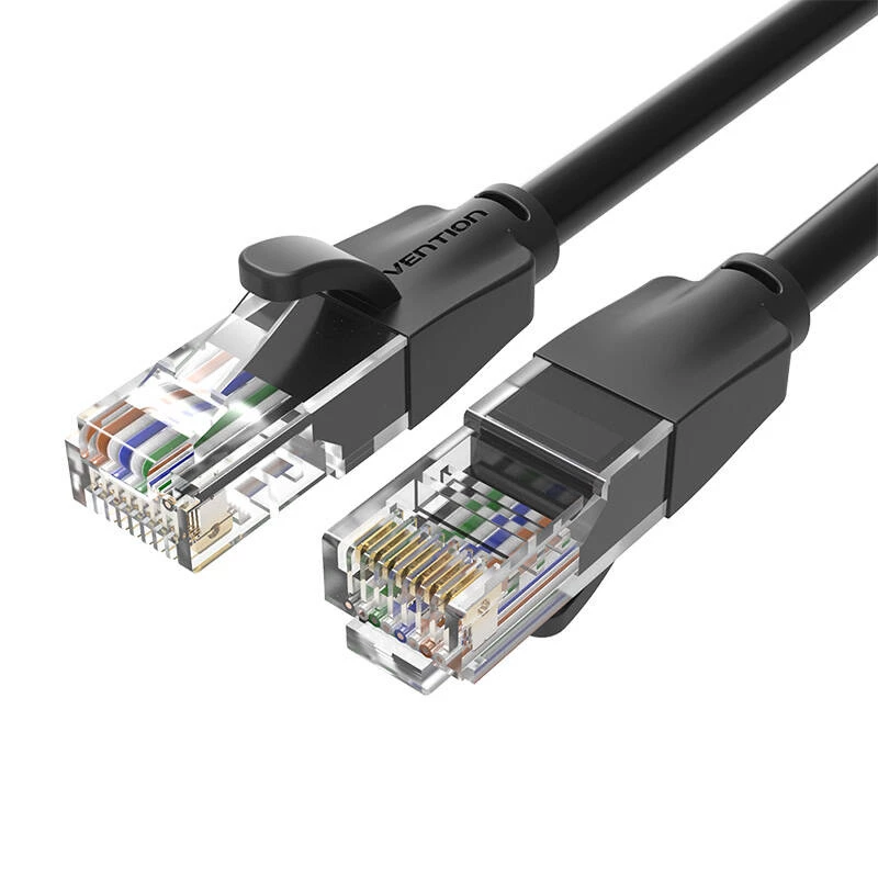 Kabel sieciowy UTP CAT6 Vention IBEBG RJ45 Ethernet 1000Mbps 1,5m Czarny