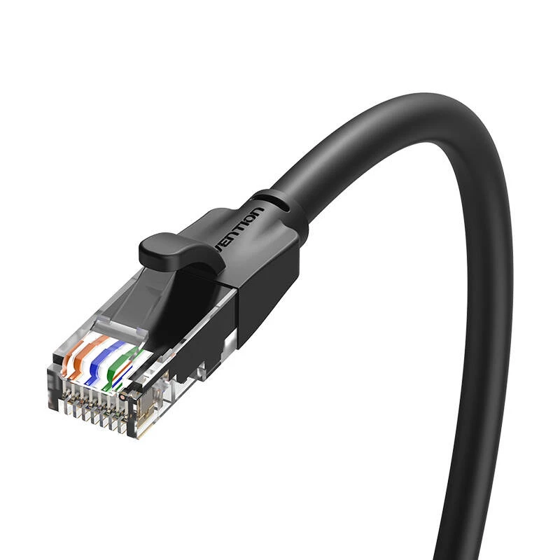 Kabel sieciowy UTP CAT6 Vention IBEBG RJ45 Ethernet 1000Mbps 1,5m Czarny