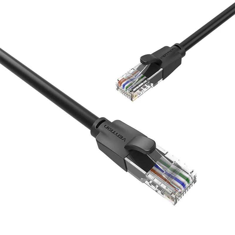 Kabel sieciowy UTP CAT6 Vention IBEBG RJ45 Ethernet 1000Mbps 1,5m Czarny