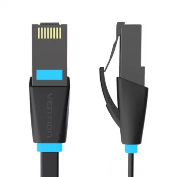 Płaski kabel sieciowy UTP CAT6 Vention IBJBF RJ45 Ethernet 1000Mbps 1m Czarny