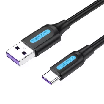 Kabel USB 2.0 A na USB-C Vention CORBF 5A 1m czarny PVC
