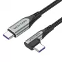 Vention TAKHF kątowy kabel USB-C na USB-C 5A (szary)