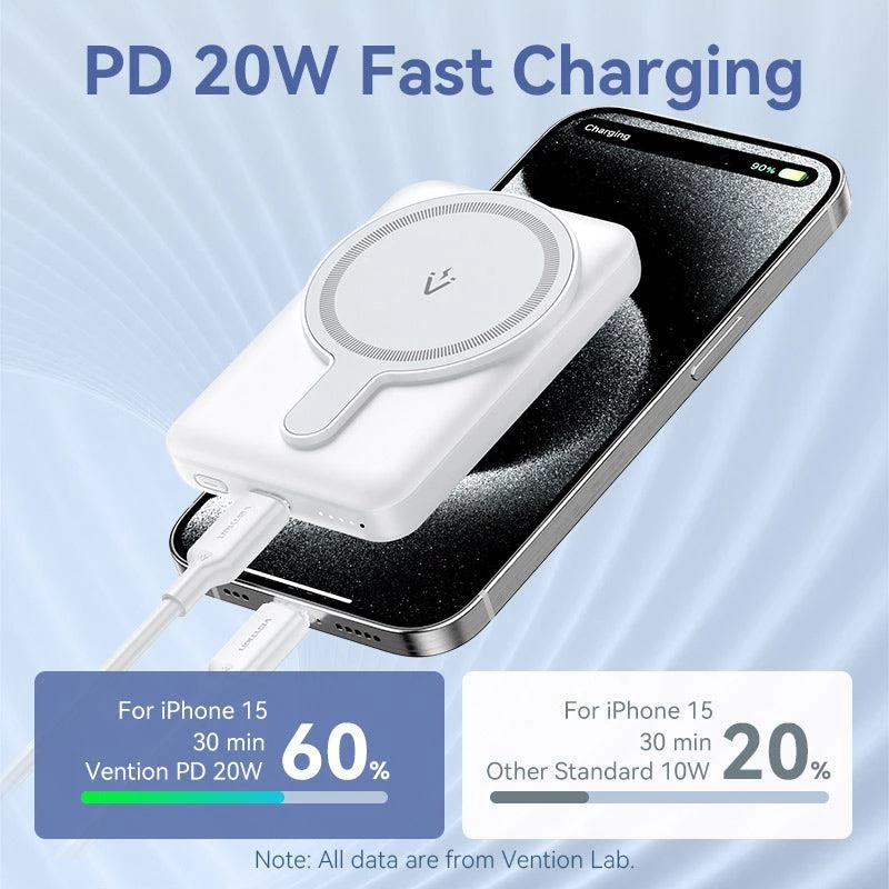 Power Bank Wrl 5000MAH 20W/MAGNETIC czarny FHSB0 Vention