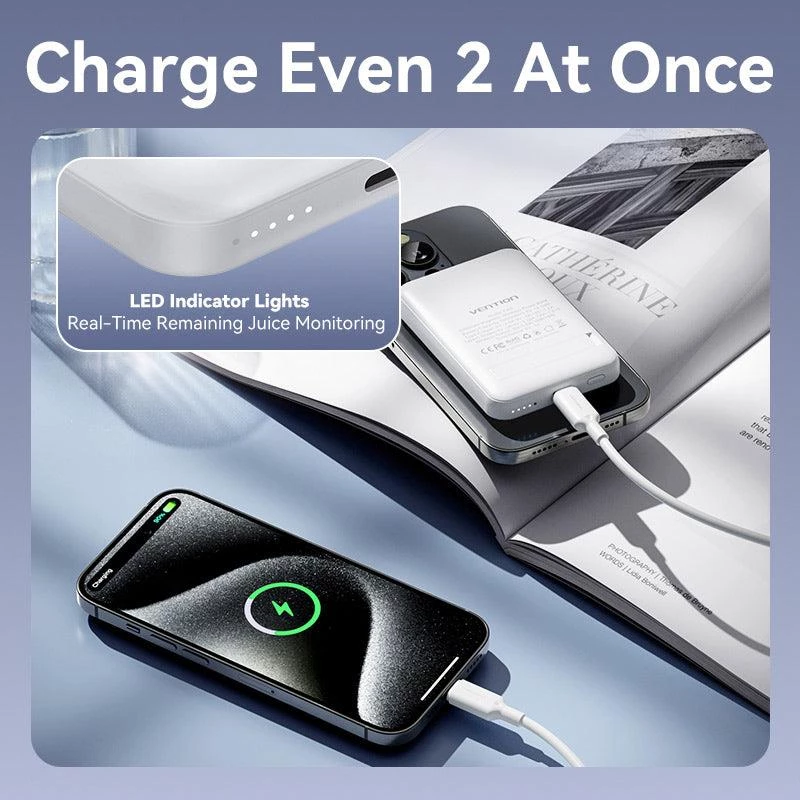 Power Bank Wrl 5000MAH 20W/MAGNETIC czarny FHSB0 Vention
