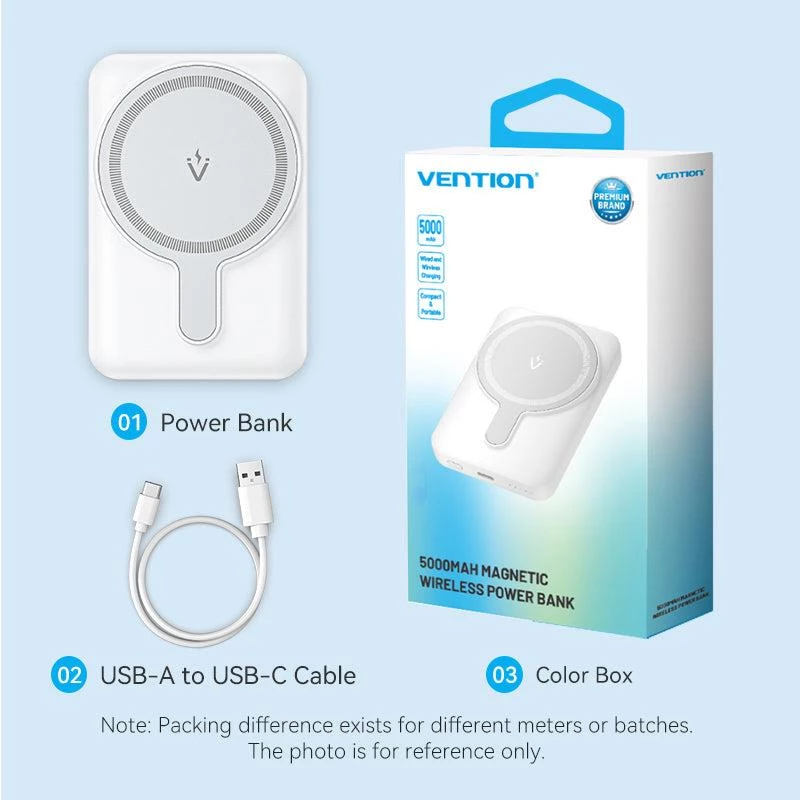 Power Bank Wrl 5000MAH 20W/MAGNETIC czarny FHSB0 Vention