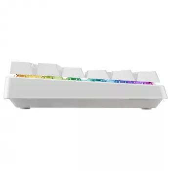 Mechaniczna kompaktowa klawiatura bezprzewodowa Cherry XTRFY K33 75% QWERTZ niemiecka biała USB + RF + Bluetooth RGB