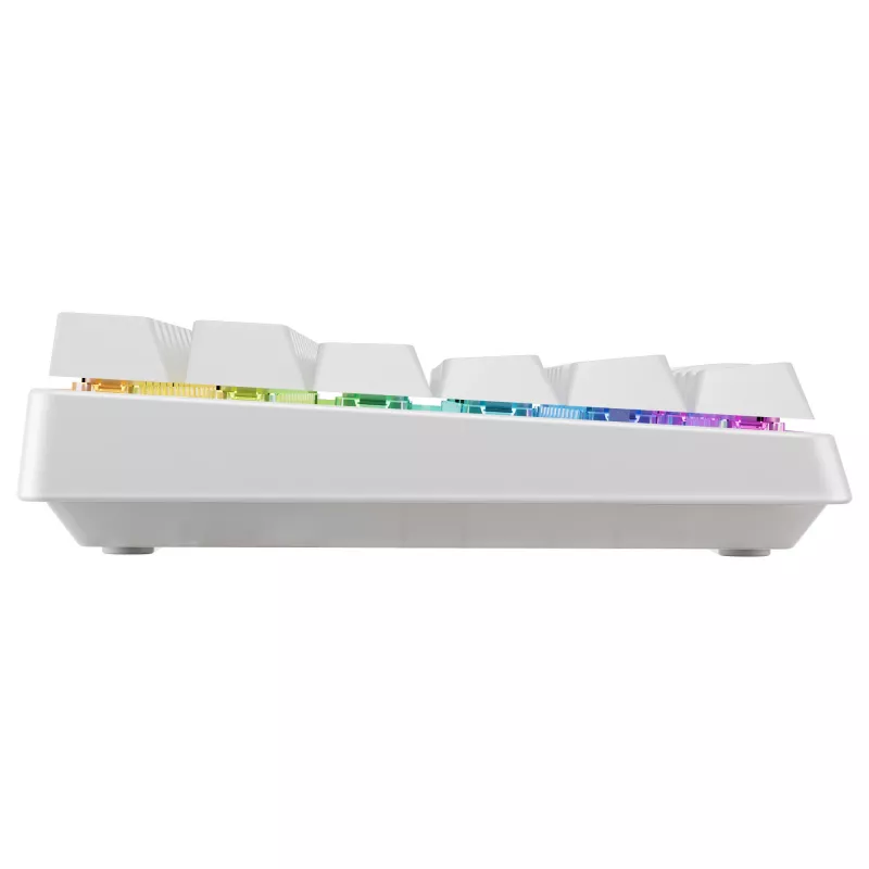 Mechaniczna kompaktowa klawiatura bezprzewodowa Cherry XTRFY K33 75% QWERTZ niemiecka biała USB + RF + Bluetooth RGB