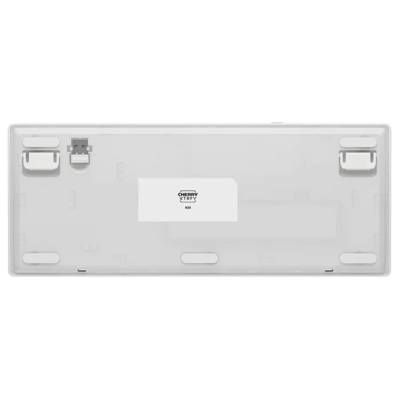 Mechaniczna kompaktowa klawiatura bezprzewodowa Cherry XTRFY K33 75% QWERTZ niemiecka biała USB + RF + Bluetooth RGB