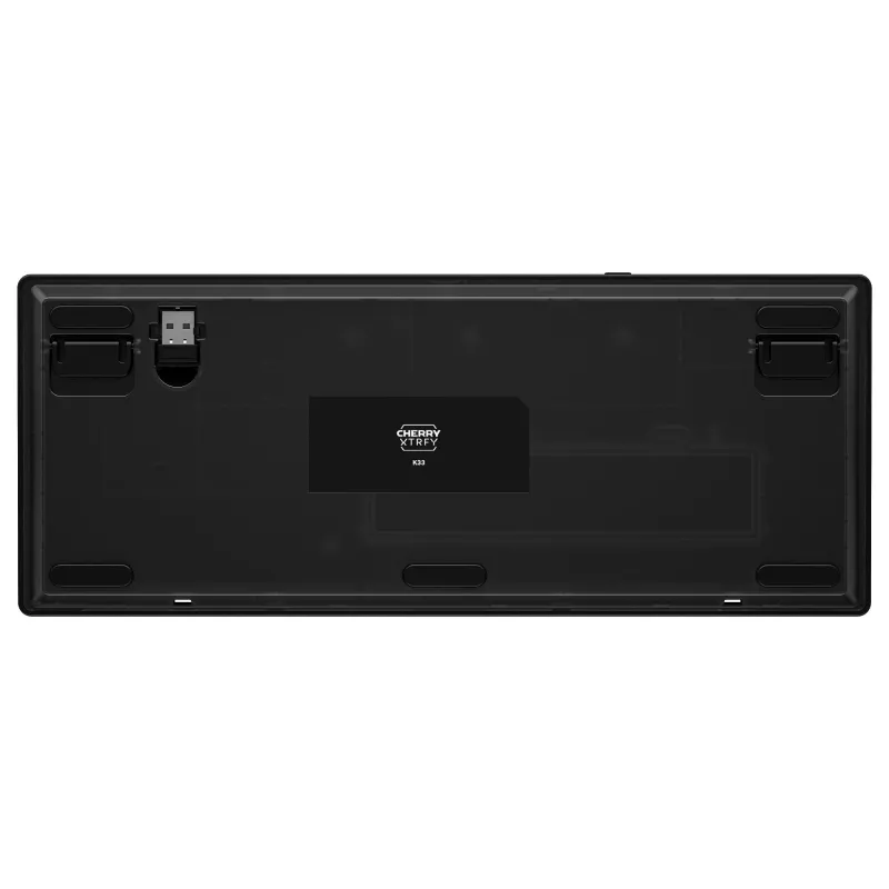 Bezprzewodowa klawiatura gamingowa Cherry XTRFY K33 Compact 75% QWERTZ niemiecka USB + RF + Bluetooth RGB czarna