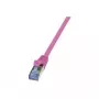 LogiLink PrimeLine - Kabel krosowy - RJ-45 (M) do RJ-45 (M) - 1 m - SFTP, PiMF - CAT 6a - bezhalogenowy - różowy