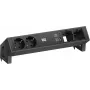 Moduł zasilania Bachmann DESK2 z 2 gniazdami CEE7/3, 2 portami komputerowymi, 2 ładowarkami USB 22 W, czarny, przewód GST 0,2 m
