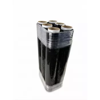 Folia stretch czarna 23mic 1,5kg x 6 BOX