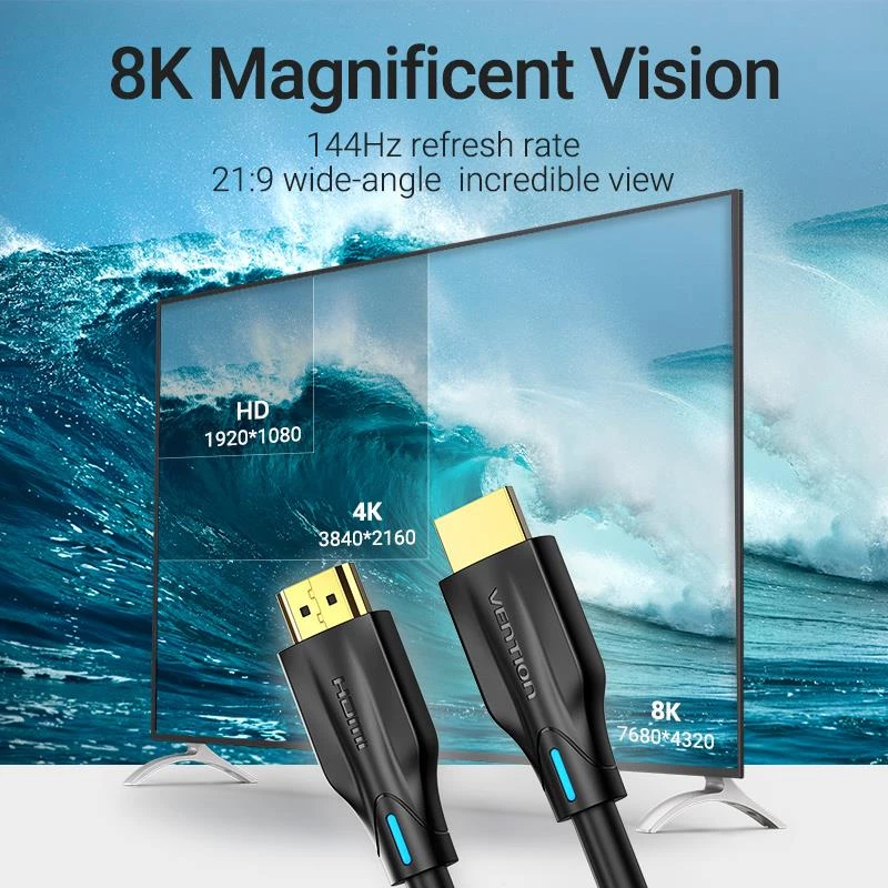 Kabel HDMI 8K/3M Czarny Aanbi Vention