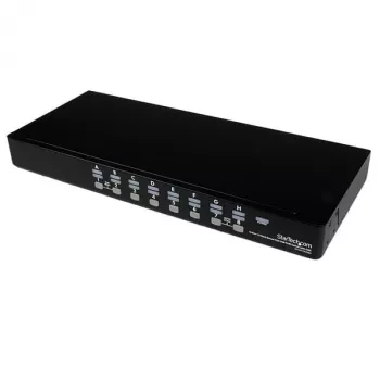 StarTech.com 16-portowy przełącznik KVM USB do montażu w szafie rack 1U z OSD (SV1631DUSBU)