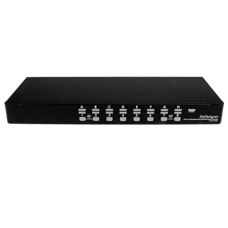StarTech.com 16-portowy przełącznik KVM USB do montażu w szafie rack 1U z OSD (SV1631DUSBU)