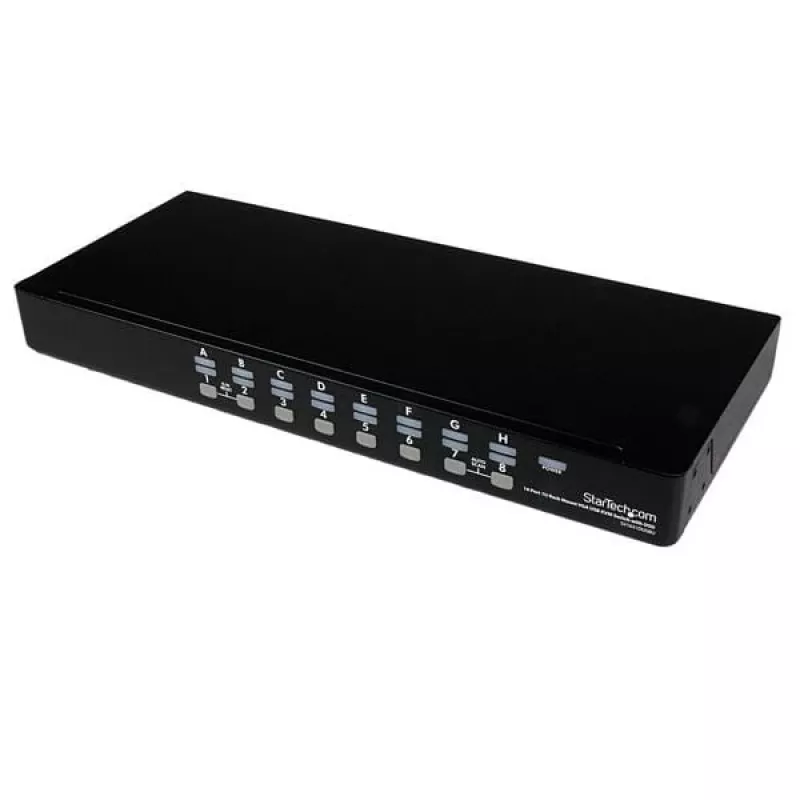 StarTech.com 16-portowy przełącznik KVM USB do montażu w szafie rack 1U z OSD (SV1631DUSBU)
