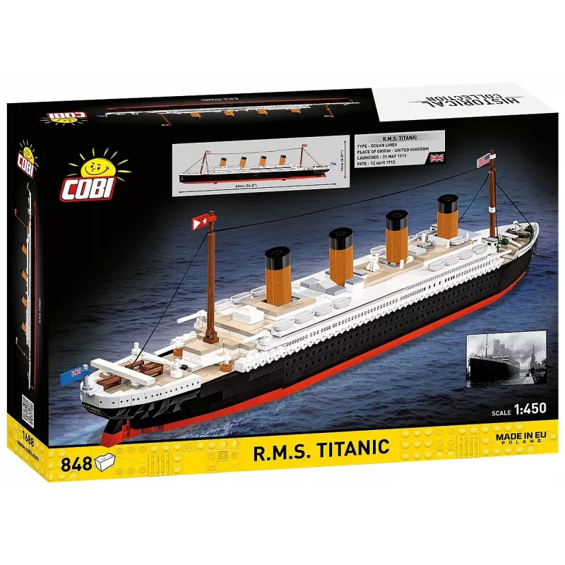 Zestaw konstrukcyjny Cobi R.M.S. Titanic model do złożenia, 848 elementów, kolekcjonerski model statku